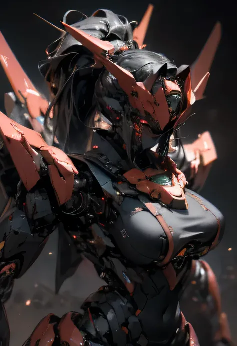   masterpiece，（best quality），Liquid Dark Chocolate Toning Matte Material Heavy Duty Tenryu Machine Night Fairy Kino Makoto，stockingssamus，mechanical compound eye，Heavy Machine Forged Granite Pacific Rim Machine Big Breasts Night Elf Guardian Mecha，Deep, da...