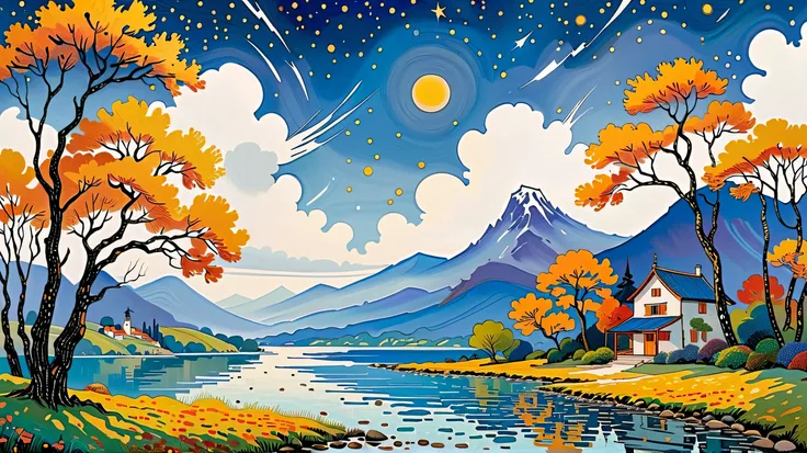 2d,flat,Cloisonné enamel,Chinese style,modern Art,Fine-brush Painting,Chinese aesthetics,Printing pattern,Color ink,Polka dot art,((Dot:1.9)),Freehand,artistic conception,Wu Guanzhong's artistic style,Minimalism,Birch tree close-up,Elegant and soft ton...