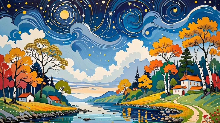 2d,flat,Cloisonné enamel,Chinese style,modern Art,Fine-brush Painting,Chinese aesthetics,Printing pattern,Color ink,Polka dot art,((Dot:1.9)),Freehand,artistic conception,Wu Guanzhong's artistic style,Minimalism,Birch tree close-up,Elegant and soft ton...