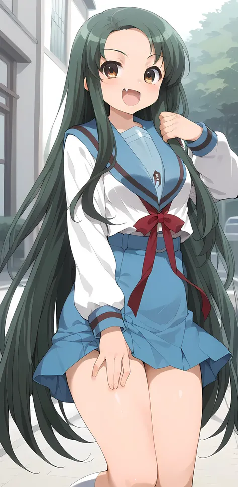 score_9, score_8_up, score_7_up,anime_source, source_anime,masterpiece,high resolution,best quality,8k，((best quality)), (masterpiece)), (details: 1.4), high resolution, (masterpiece: 1.4), 超details,1 girl,solo,anime screenshot,tsuruyaAA、brown eyes,green h...