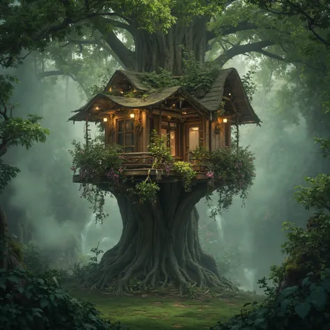 Floating tree house