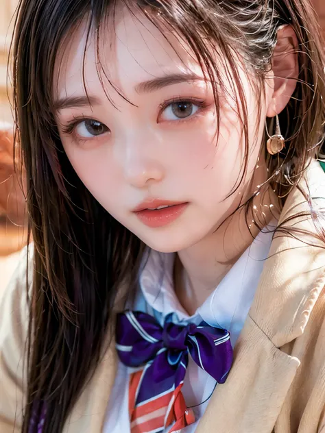 (((closeup-face:1.2))), (((face focus:1.3))), ((from front)), look at viewer, nsfw, (real), (vivid),
1 girl, high school girl, Natural Makeup, shiny skin, slender,
long hair, (straight hair, updo hairstyle), (silver purple hair), crossed bangs,
(long sl...