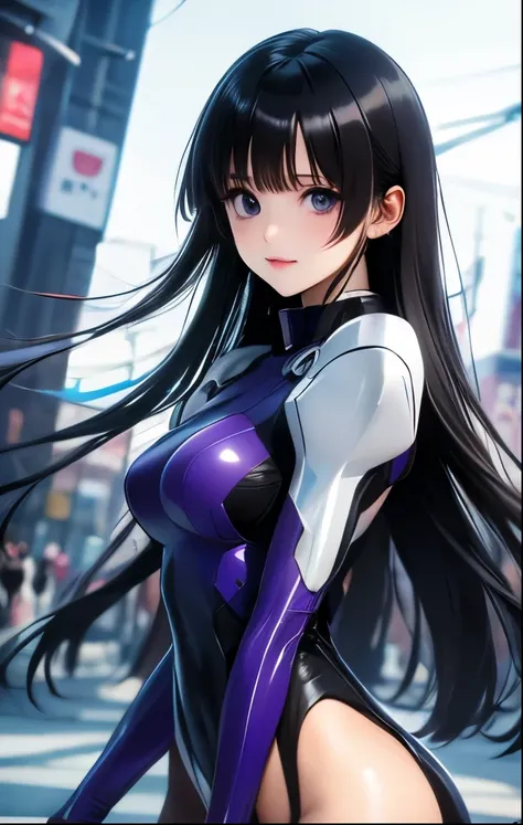 （（（ＳＦＷ、Highest quality、 first class masterpiece 、 normal body 、32k、  detailed face 、super precise、  normal hand、５refer to、Highest）））、Tsuzaki Aoba、aoba-tsusaki、『JINKI』、Beautiful Girl、black hair、long hair、beautiful breasts、slender、 slim、Petite、 can be used、b...