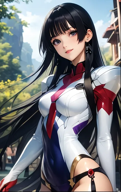 （（（ＳＦＷ、Highest quality、 first class masterpiece 、 normal body 、32k、  detailed face 、super precise、  normal hand、５refer to、Highest）））、Tsuzaki Aoba、aoba-tsusaki、『JINKI』、Beautiful Girl、black hair、long hair、beautiful breasts、slender、 slim、Petite、 can be used、b...