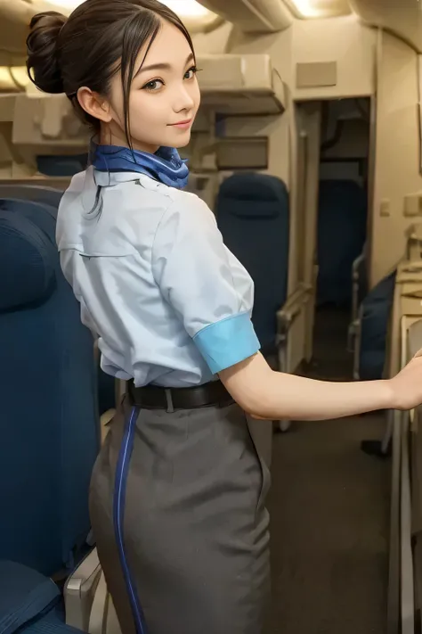 (masterpiece:1.2, best quality:1.2), 32kHDR, high image quality 。 perfect for loosely aligning your legs , (alone、 1 girl on break day)、( daytime building rooftop 、 professional lighting )、 against the roof of a building 、(ANA Flight Attendant Unifor...