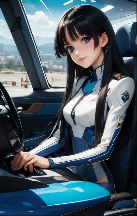 （（（ＳＦＷ、Highest quality、 first class masterpiece 、 normal body 、32k、  detailed face 、super precise、  normal hand、５refer to、Highest）））、Tsuzaki Aoba、aoba-tsuzaki、『JINKI』、Beautiful Girl、black hair、long hair、beautiful breasts、slender、 slim、Petite、 can be used、b...