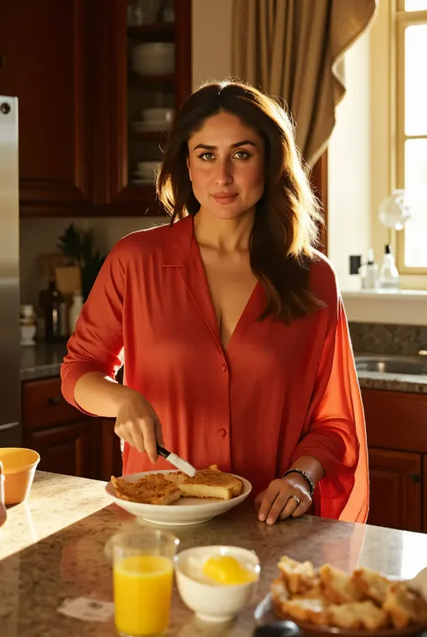 At noon on the 30th Dec, 2024, Kareena finds herself in the large kitchen, the spacious kitchen of Pataudi's stately home. Sunlight shines through the window- The large window, produces a golden glow on the marble countertop. She wore only the kurta, which...