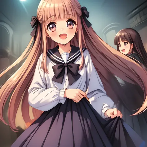 (highest quality, masterpiece:1.2), highest quality, High resolution, 1080p, 8K, (Three Too beautiful noble pure clean neat (170cm tall) ethereal girls are standing calmly and inviting me to their world, (intelligent and perfectly balanced slender beautifu...