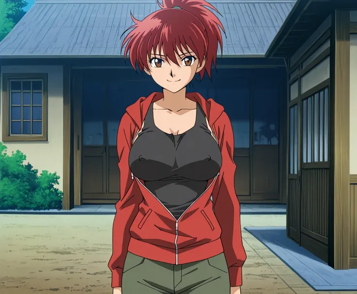 score 9 , score 8 up, score 7 up, source anime, masterpiece, best quality, high resolution, 1girl, red hairのアニメのgirl, solo, Classic Girl, Vibrant, girl, created by Anime Painter Studio, Handsome,  Girl Romance , brave, Anime Style, 公式fanart, ponytail, medi...
