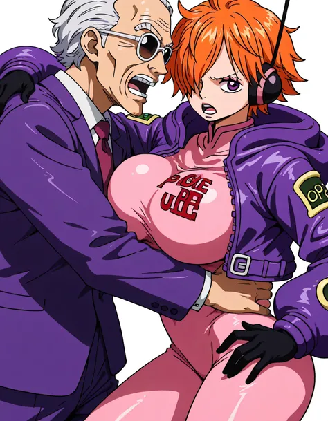 vegapunk lilith,one piece
High quality ,  best quality , masterpiece,  High Resolution , detailed face( LoRA: lilith),anatomically correct, detailed hair Style( LoRA: lilith),anime Coloring
solo, 1 girl
short hair, hair over one eye, purple eyes, orange ha...