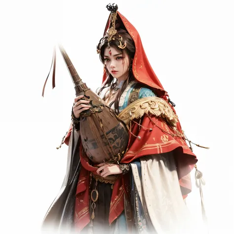 Front view of a woman,H cup, are perfectly detailed,has exquisite facial features, Clothes are exquisite , Game Character Design ,3D Rendering