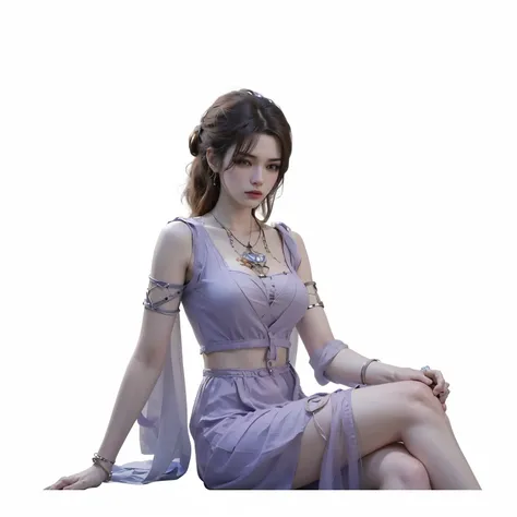 Front view of a woman,H cup, are perfectly detailed,has exquisite facial features, Clothes are exquisite , Game Character Design ,3D Rendering