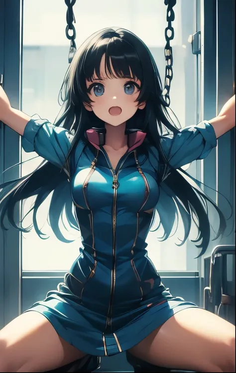（（（ＳＦＷ、Highest quality、 first class masterpiece 、 normal body 、32k、  detailed face 、super precise、  normal hand、５refer to、Highest）））、Tsuzaki Aoba、aoba-tsuzaki、『JINKI』、Beautiful Girl、black hair、long hair、beautiful breasts、slender、 slim、Petite、 can be used、T...