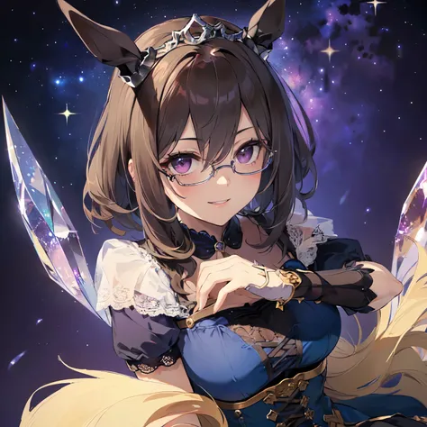 (Solo: 2). Girl. (Girl with horse ears: 1.5). (Girl with horse tail: 1.5). (Muscular girl: 1.5). (Full beautiful breasts: 1.5). (Black hair: 1.5). (Sitting torture: 1.5). (Hidden fingers: 1.5). (Hidden hands: 1.5). (Arms folded under breasts: 1.5). (Fancy ...