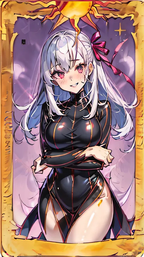 card style frame rim, (class card), (abstract background), (becomes a high rarity card) (hologram limited illustration card sparkles) (Highest rarity SSR),
(pov),(close up face), (open arms for viewer), reaching out of frame,
(cowboy shot),
(head tilt), ...