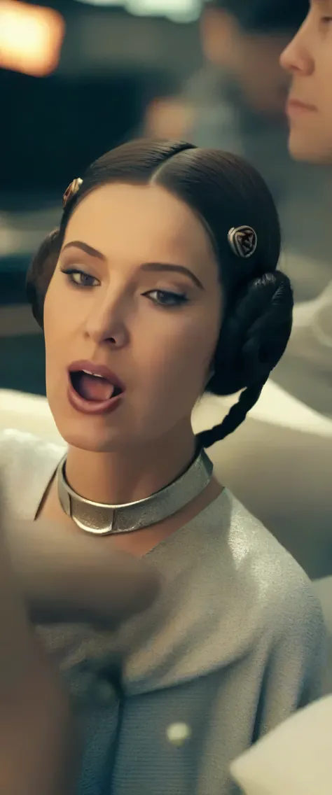 Princess Leia in Galactic_porn_photo_shoot,rating_explicit