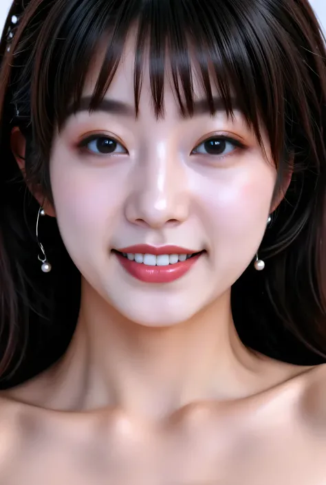 {{8k},{Highest Quality},{masterpiece},{realistic},{very detailed},{photorealistic},{{{black hair}},{{{( straight hair }}},{{bungs:1.8)}},{{detailed face},{detailed eyes}},{{lipstick}},{fine skin},{Fair skin},{{{topless:2}}},{{((topless,high school girl:18 ...
