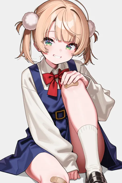 kmj-anonstyle, [artist:yoneyama mai], [artist:kanzarin], [artist: ekrea_jan], masterpiece,best quality,amazing quality, 748cmstyle, solo, eye focus, indie virtual youtuber, shigure ui (vtuber), shigure ui (vtuber) (young), 1girl, bandaid, bandaid on knee, ...