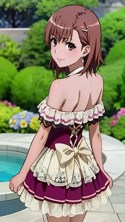 (masterpiece, best quality, high resolution, 8k:1.2), (anime coloring:1.2), highly detailed, beautiful eyes, perfect eyes, fine eyes, brown eyes, featuring big highlights, detailed face, highly detailed, fine eyes, symmetrical eyes, one girl, alone, Misaka...