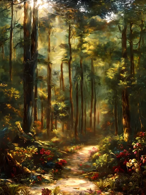(masterpiece,  Highest Quality,  Highest Quality,  Official Art,  Beautiful and Artistic :1.2), (just a background : 1.5), ( Forest's Brilliant Light  、Fairy Background  : 1.5), Fairy、 very detailed,( fractal art:1.3), colorful ,best detail