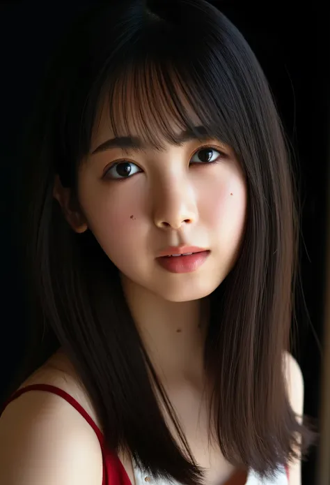 she wants to kiss, masterpiece, accurate, Super Detail, advanced details, high quality, Award-winning, best quality, 16k, perfect anatomy, ( front view, upper body), Ultra High Resolution Hair , brown hair, long hair, detailed face, realistic textured skin...