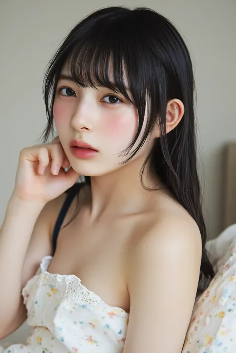 (((((Girls in their 20s:2、Japanese、babyface、white skin))))), details顔の質感、 details口元、 reddened skin、 details肌の質感、(masterpiece,Highest Quality:1.9),8k, details, details毛穴,reality, bedroom、 seat 、( all over the body、Writhing、open your mouth、drool、water tha...