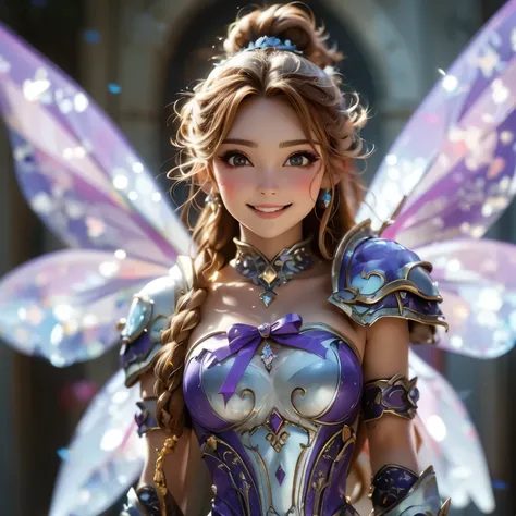 cute smile ,8K High Resolution,Light Fairy,A gentle gaze