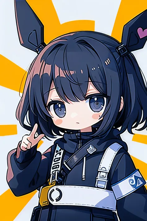 (sticker),#quality(8k,best quality, masterpiece),solo, #1girl(cute, kawaii,small ,smile,hair floating,hair color cosmic,pigtail hair,zombie skin,ghost skin ,skin color blue,pale skin,eye color cosmic,eyes shining,big eyes,damaged clothes,heavy metal costum...