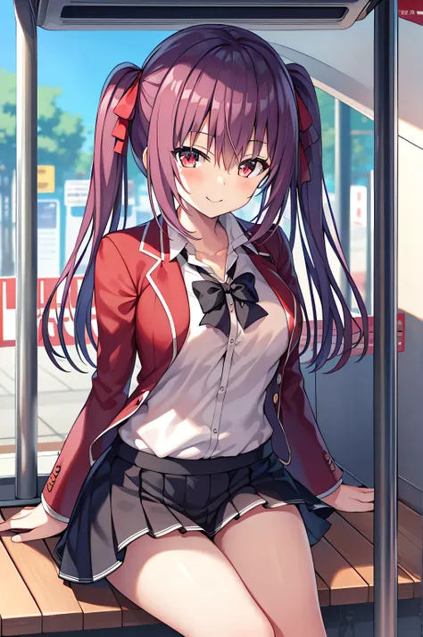 1 girl, nakaNo._future, unique , 衣衫No整, , red eyes , red_hair, Long_hair, hair_ between_ With eyes , white_, _clothing, white_ Background and , stand,metro stand,bus stand,Watching_Shown in_ use the following method to view viewerBackground, shirt,...