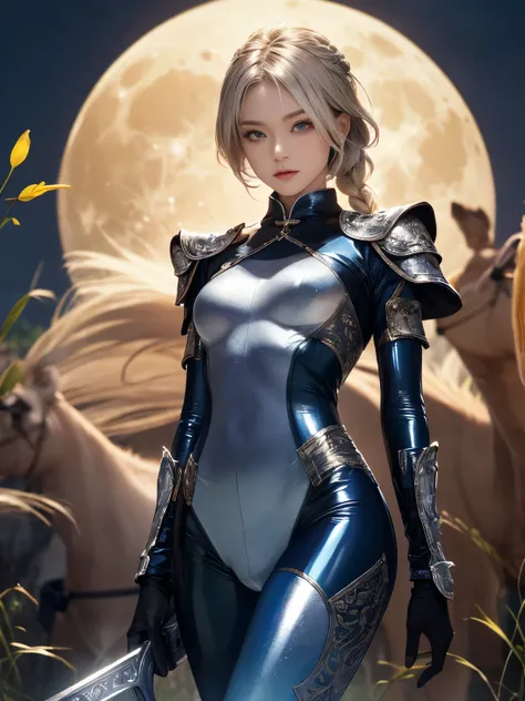 UHD, retina, masterpiece, accurate, anatomically correct, super detail, best quality, 8k, extremely precise in every detail, beautiful detailed glow, beautiful attention to detail, beautiful detailed eyes, One Ancient Chinese female soldier with a claymore...