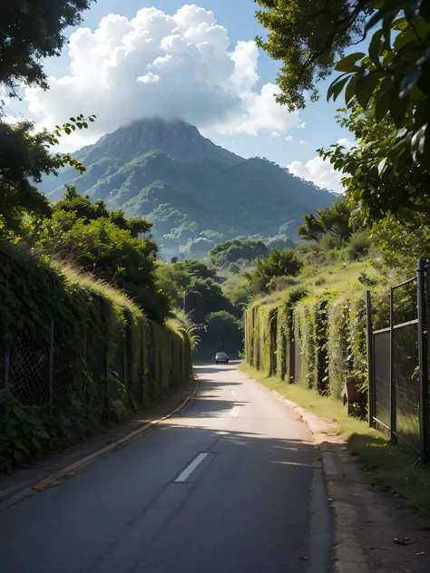((masterpiece)), (((best quality))), ((ultra-detailed)), (Amazing:1.1), beautiful, nature, sky and ground, heavy wind, windsweeped, line cloud, Light shoot from the cloud, in a lush remote foliage jungle with jungle wildlife and fauna, award-winning photo,...