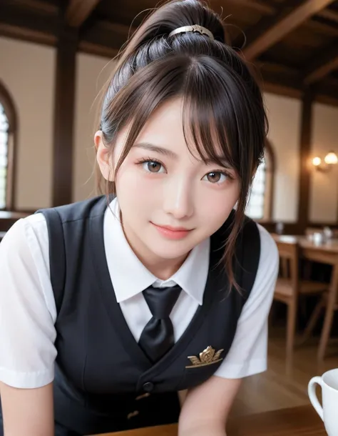 score_9, score_8_up, score_7_up, super detailed, 32K, Masterpiece, top quality, super high definition ,nsfw, official art, photorealistic, 1 classy Japanese girl, ((ponytail)), black hair, smaller face, natural makeup, cute face, small breasts, curvy body,...