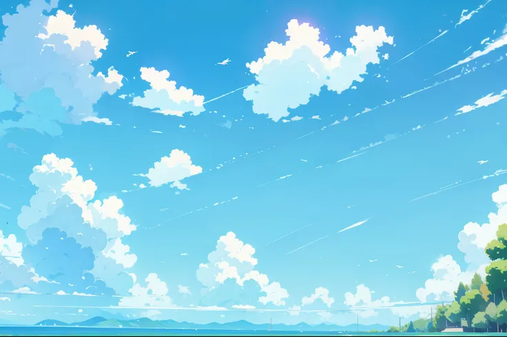 blue sky、summer,background 4k,high resolution,ultra-fine,Vivid Colors,