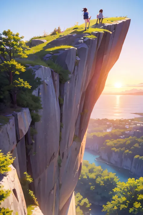 Highest Quality、high image quality、masterpiece、Detailed Background、(very detailed face:1.4)、age beauty、perfect body line、(huge breasts:1.2)、anatomically correct、(Normal number of fingers:1.3)、Cute hair color 、braided bob cut、ponytail、Beautiful Nature、cowbo...