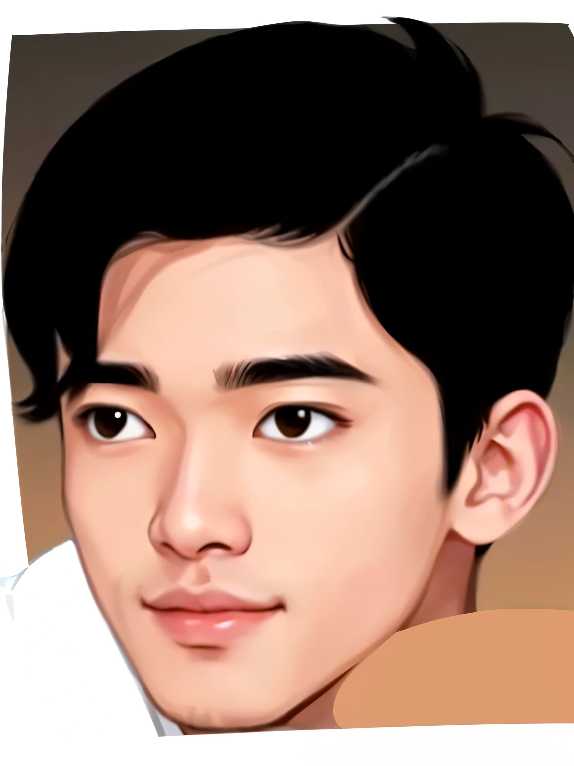 a close up of a cartoon of a person with a hair style, cartoon artstyle, cartoon digital painting, realism artstyle, webtoon, inspired by Zhang Han, digital cartoon painting art, cartoon art style, detailed face of a asian boy, jinyoung shin, archie comic ...