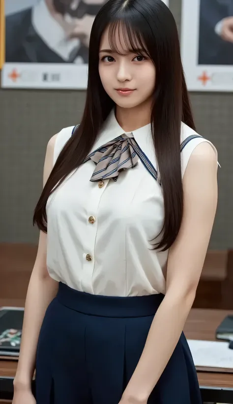 最high resolution、8k、最high resolution、high resolution、Highest Quality、masterpiece、far and close 、exquisite and realistic human body、 精巧でrealistic skin with a spear 、down to the details of her realistic face、Standing beside a machine, Realistic details、 Exqu...