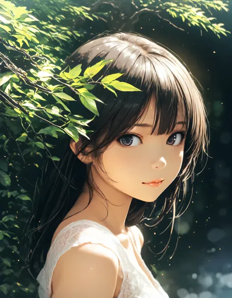 1girl, year 2016, street tree, masterpiece, high score, great score, absurdres, 16k, super detail