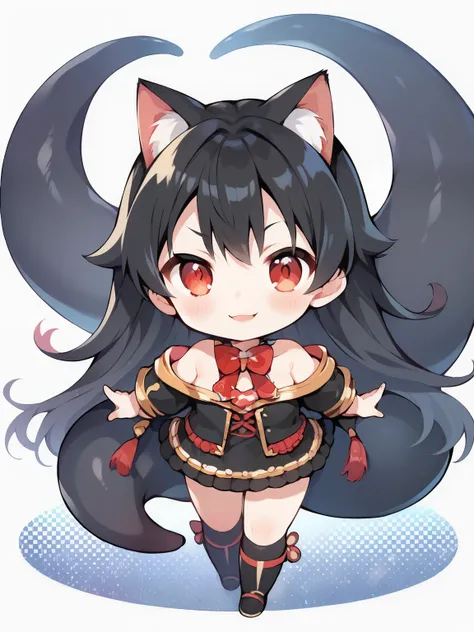 score_9, score_8_ up, score_7_ up, score_6_ up, score_5_ up, anime，nsfw， uncensored ，( chibi:1.ung ，solo,1 girl\(cute,  cute, ,(Evil Smile),(black hair:1),(long hair),(twin tail hair),pale skin, Skin Color Blue , Red Eyes, with shining eyes , (big eyes),(b...