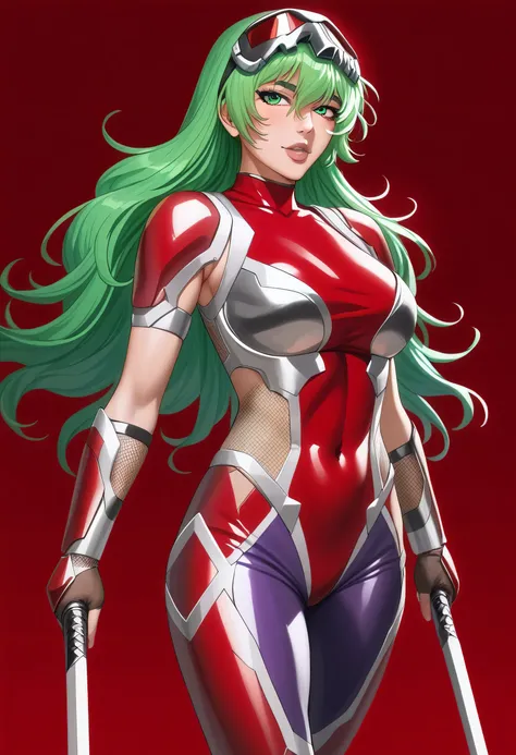 (masterpiece, best quality:1.2), cowboy shot, solo, 1 woman, ninja, female, beautiful, sexy, neliel tu oderschvank, long green wavy hair, sleek outfit, taimanin inspired outfit, darkness, wielding kunai, standing on top of a skyscraper, best quality, high ...
