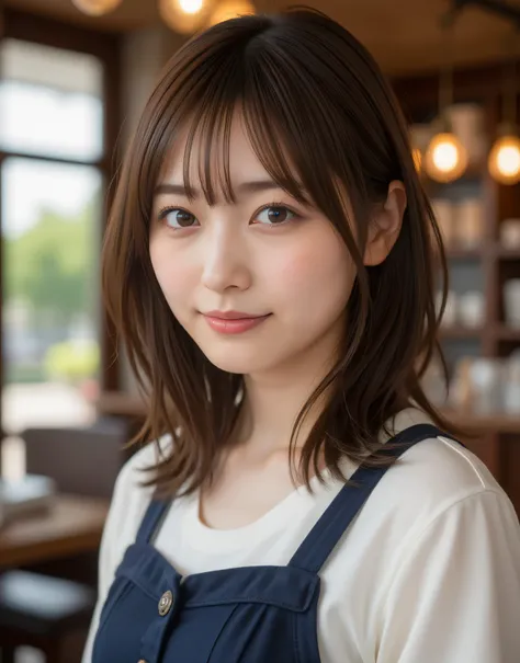 (Highest Quality、table top、8k、Best Picture Quality、超A high resolution:1.5, (photorealistic:1.4),masterpiece:1.2,(top-quality:1.4)、Raw photo)、Woman working at a cafe、maid clothes、maid clothesを着たcafe clerk、(accentuate your body line:1.1)、Portrait of a beaut...