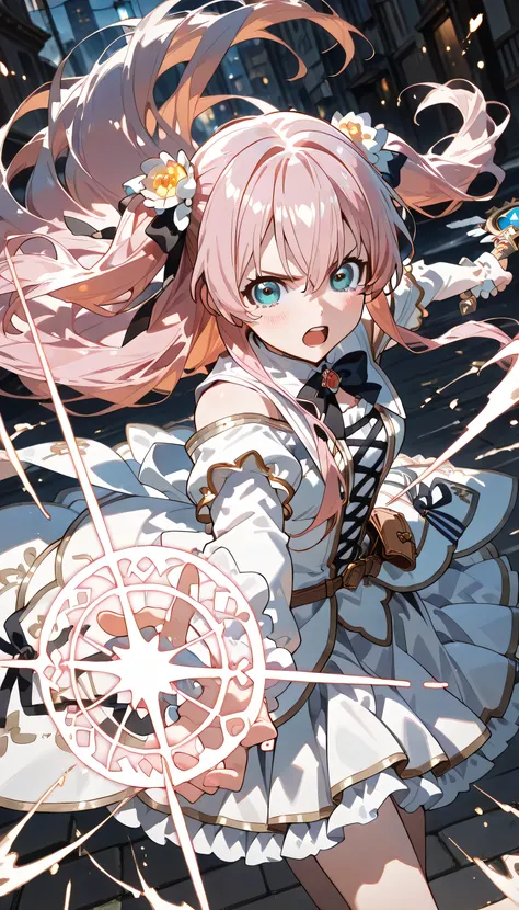 ((ultra-detailed)), (highly detailed CG illustration), (best quality:1.2), ultra-highly detailed, colorful composition, artistic photoshoot, solo focus, (upper body), moe anime character, girl, dainty facial structure, babyface, round face, rounded chin, i...