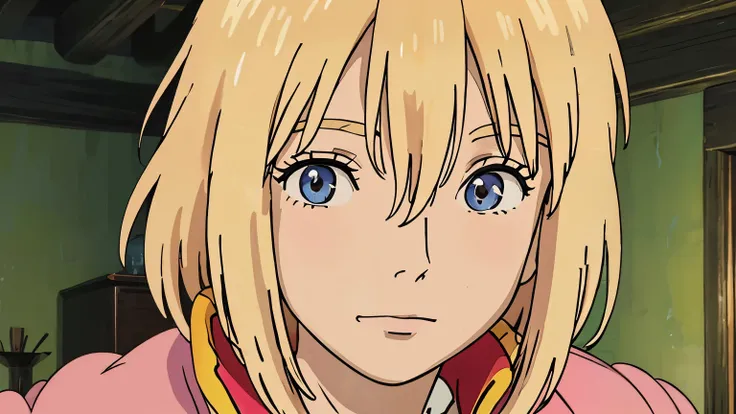 Howl's Moving Castle、bark、smile、Gentle smilee、looking at the camera、smilee、taken from the front、最High Quality、High Quality、masterpiece