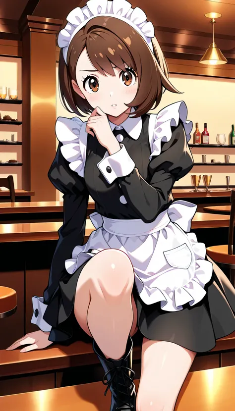zzGloria, brown hair, brown eyes, beautiful shining eyes, glossy lips , very well detailed目と顔, long eyelashes, perfect face, perfect hand in h, perfect leg, perfect fingertips, (Highest Quality, very well detailed, CG illustration, masterpiece:1.2, Best Ae...