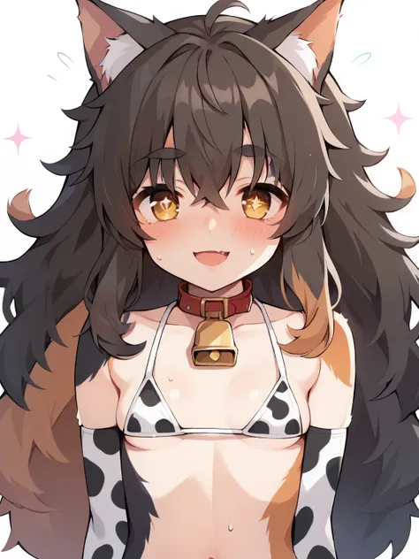 score_9, score_8_ up, score_7_ up, score_6_ up, score_5_ up, anime，nsfw， uncensored ，( chibi:1.ung ， Highest Quality,(Fluffy Beast Man  :1.6),(Young Girl:1.6), cat girl,small breasts,(brown hair),long hair,wavy hair with a graceful expression,(Calico Fur :...