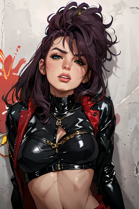 (masterpiece:1.2, better quality), (real picture, difficult details), (1 lady , One, upper body, большой ) avant-garde，lush breasts， Experiment with looks ：square，dramatic makeup， Unconventional fashion choices ： nonconformist 、 Place of provocation ：Demon...