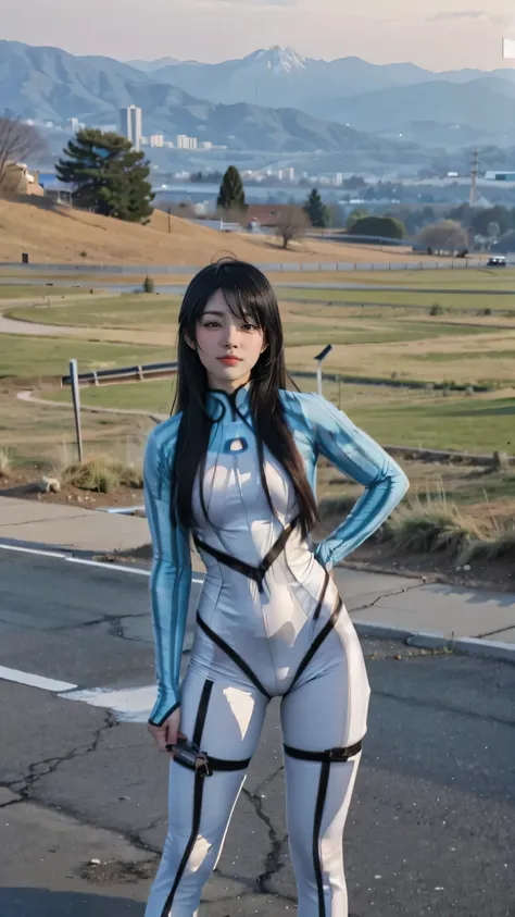 (masterpiece), best quality, 4K, amazing quality, beautiful face, ((perfect assets)), (HD), trigger discipline, expressive eyes, perfect face, aero, long hair, marvel, black hair, slim body, collarbone, skinny, army knife holster, pantyhose, leotard, marti...