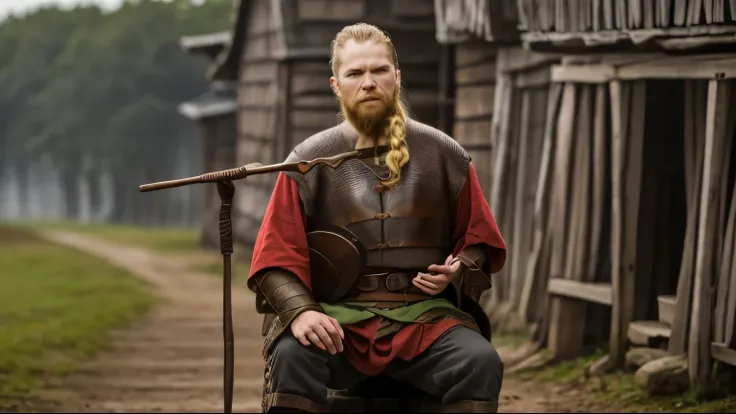 viking, мужчина в костюме vikingа, мужчина в доспехах vikingа, одежда vikingа, plain clothing fabric and metal armor