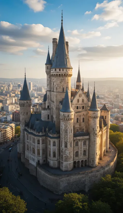 high resolution images、(England castle in the heart of the city)Castle Architecture 、Picture of a castle with beautiful colors、picturesque background、Digital image 、High resolution background with sparkling sky and clouds、 Dreamy Castle 、非常に詳細なDigital im...