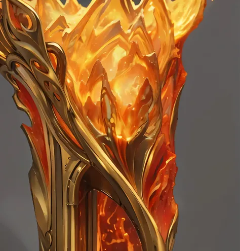 masterpiece, best quality, , super detailed, high detail, high quality, best quality, 1080P , flame,Delicate metal crafts,Flowing magma