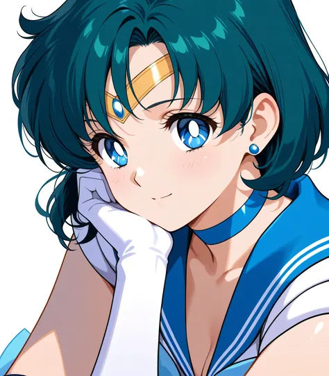 Highest Quality, ((masterpiece)), Illustrations, 1 girl [sailor mercury], Highest Quality and masterpiece